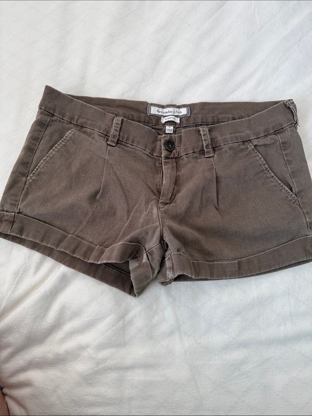 Abercrombie & Fitch Olive-Brown High Waist Women's Shorts